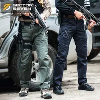 Setor Sete IX9 Lycra Tactical Guerra Jogo Carga Calças Mens Silm Calças Casuais Mens Calças Combate Swat Army Militar Calças ativas CX200628