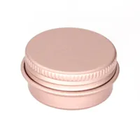 100 x 15g 10g 30g Empty Mini Rose gold Aluminum Cream Jar Pot Nail Art Makeup Lip Gloss Empty Cosmetic Metal Tins Containers