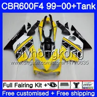 Bodys +Tank For HONDA CBR 600 F4 FS CBR 600F4 CBR600F4 99 00 Light yellow hot 287HM.28 CBR600FS CBR600 F 4 CBR600 F4 1999 2000 Fairing kit
