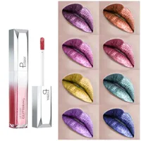 Pudaier Lip Gloss 18色の唇の色合い化粧品の顔料釉薬グラフィズライトルスターリスな液体口紅ヌードメイクアップ