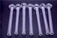 15 cm de comprimento espessura de vidro Pirex tubo queimador de óleo grande tubo de vidro do prego de óleo de vidro transparente tubo de água bong tubulação para fumar cachimbos de mão