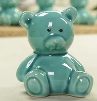 Mini céramique artisanat beau ours ciggirie ornements ami cadeau glaçage glacier silhouette piggy banque sauvegarde sauvegarde pot