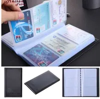 Maison Fabre Card case card holder Black Leather 120 Business Name Card Holder Book Wallet Cover Case Pouch Folder 40