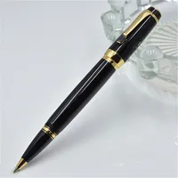 alta calidad brillante de resina negro bolígrafo Roller con bolígrafos de escritura de la oficina escolar joya de papelería artículos de moda (sin caja)