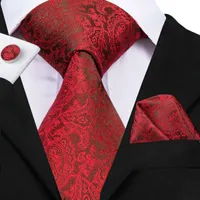 Spedizione veloce Mens Ties Fashion Grigio Cravatta floreale Gemelli Hanky ​​Set Nuovo Brand Design Per Mens Ties N-3052