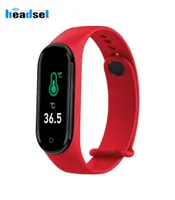 M4 Smart Band Body Temperature Wristband Fitness Tracker Bracelets Heart Rate Sports Bracelet Digital Thermometer Smartwatch