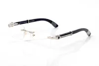 Moda de hardware de madera gafas enmarcadores con montura enmarañas hombres mujeres lectura gafas marcos lentes negro búfalo cuerno gafas lunesles femme