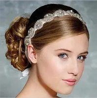 Vintage Wedding Bridal Crystal Rhinestone Pearls Hair Accessories Flowers Pieces Pins Headband Beaded Princess Tiara Jewelry Suppliers