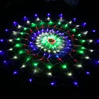 160 Leds Julljus Utomhus Spider Net Ljus Icicle Fairy Lighting Juldekoration Vattentät 220V Pisca Luminaria