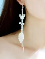 Heiße Art koreanische Libelleschmetterlingsquaste Ohrringe ultra lange Artwasser-Bohrerohrlinie Art und Weiseklassische vorzügliche Eleganz