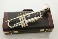 Yeni Bach Model LT197S-99 Trompet B Düz Gümüş Kaplama Profesyonel Trumpete Müzik Aletleri Bach Case Pirinç Aletleri ile