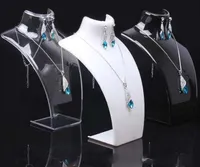 Acrylic Mannequin Jewelry Display Earring Pendant Necklaces Model Stand Holder For Gift 2pcs/lot DS13
