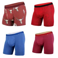 Willekeurige kleuren Heren Klassieke Boxer Korte ondergoed met ondersteuningzak en naadloze Pucker-paneel, zachte modale stof ~ Noord-Amerikaanse grootte