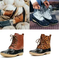 Dames Duck Boots Enkelband Glitzy Rain Waterdichte Sneeuw Winter Boots Schoenen