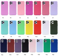 Cajones de teléfono de silicona suave y mate de mate esbelto para iPhone 14 13 12 mini 11 pro max xr xs 6 7 8 más antihoras de huellas dactilares 1.5 mm Color de color Camship Cover