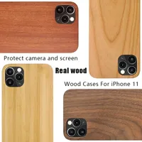 Per iPhone 13 Pro Max Engraving 12 Case Cover in legno Natura Real in legno Bamboo in legno 11 8plus Drop Slim Bumper XS Plus Samsung Galaxy S10 + S20 Personalizzato