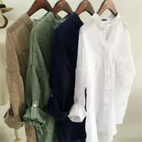 4XL летняя блузка рубашка женская одежда хлопок белье повседневная рубашка блузка Femme уличная плюс размер леди белая рубашка блузка Q1377 CX200618