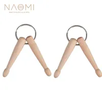 Naomi 2 PCS Mini Percussion Instrument 2 Drumstick Wood Smart Tambour Sticks Keychain Drumsticks Percussion Music Cadeau Clé