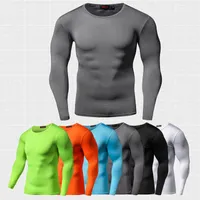 Designer Men&#039;s T-Shirts arrival Quick Dry Compression Shirt Long Sleeves Training tshirt Summer Fitness Clothing Solid Color Bodybuild Gym Crossfit