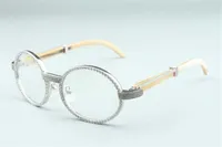 2020 новых натуральный белый рог буйвола ноги очки 7550178-B высокого качества размер весь алмаз завернутый очки кадр: 55-22-140mm