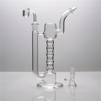10Inch Glass Bong Smoking Pipe Bubbler WatersPipes Magical Upline Hookahs with 14mm clear bowl included