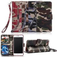 가죽 군대 Camo 위장 케이스 iPhone 6 6S Plus 5 5S SE 패턴 PU 카드 지갑 케이스 장갑 보호 휴대폰 케이스