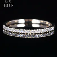 ヘロンソリッド10Kイエローゴールドの舗装ナチュラルダイヤモンド半分永遠のリングの婚約の結婚式のバンドパーティーファインジュエリー女性リングトレンディY19052301