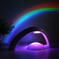 Het novelty ledd färgglada regnbåge natt ljus romantisk himmel regnbåge projektor lampa Luminaria hem sovrum LED lampor