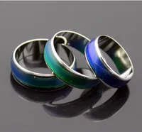 2pcs anillo de humor cambiante de la moda anillos de colores cambia de color a su temperatura de revelar su emoción joyería barata