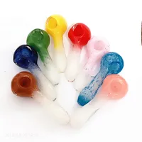 Colorful Tobacco Pipe 4.5 Inch Smoking Pipes Heady Glass Pipe for Dry Herb Bong Mix Colors