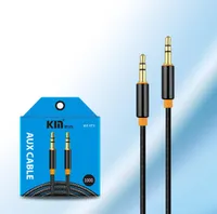 3,5 мм разъем нейлоновый плетеный кабель металлический разъем от мужчины к мужчине автомобильный Aux вспомогательный шнур для телефона MP3 Tablet PC стерео аудио кабель