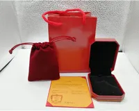 Moda Czerwony Kolor Bransoletka / Naszyjnik / Ring Original Orange Box Box Torby Biżuteria Pudełko do wyboru