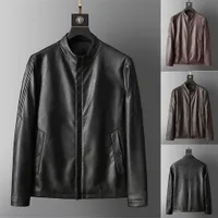 Dropshipping Casual Tops Plus Size Fashion Men&#039;s Autumn Winter New Retro Solid Collar Jacket Pure Long Sleeved Coat man Handsom