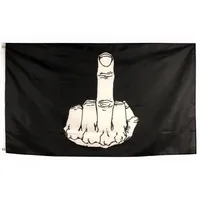 90x150cm Среднего пальца флаг 3x5 футов вверх средний палец Флаг Баннеры с двумя втулками, свободная перевозка груз