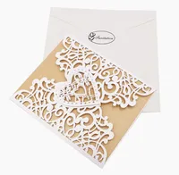 Cartões de convite europeus personalizados do casamento do estilo com o laser do envelope O partido da graduação do aniversário da tampa