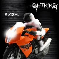 New kids remote control car motorcycle with light music rotating children electric toy one button start