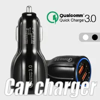 6A carregador de carro do carregador rápido 2U 5V adaptador de carregamento rápido USB de USB para iPhone Samsung Huawei telefones de metrô sem embalagem