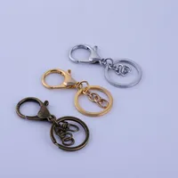 DIY rvs sleutelhanger accessoires kreeft gesp drie-stuk metalen sleutelhanger acht-teken ketting sieraden fit ring ketting HYS206