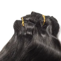 Mongoliano Negro Negro Peruano 120g Body Wave Touch Soft Sin Shedding Cutícula Alineada Remy Virgin Human Hair Extensions Clip In