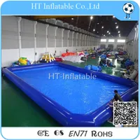 Бесплатная доставка 7x7m голубой надувной бассейн с водой / 0,9 мм большой воздушный бассейн надувной воды для мяча / прямоугольный семейный надувной бассейн.