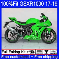 Injeção para Suzuki Glossy Green GSX-R1000 L7 L8 GSXR 1000 2017 2018 2019 331hm.48 GSX R1000 K17 GSXR-1000 GSXR1000 17 18 19 Kit de feiras