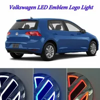 Auto Illuminated 5D LED Car Tail Logo Light Badge Emblem Lamps For Volkswagen VW GOLF Bora CC MAGOTAN Tiguan Scirocco 4D
