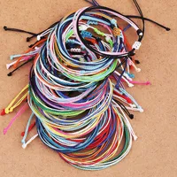 22 Stili Handmade Wax String Thread Braccialetto multistrato Amicizia intrecciato Braccialetti multicolore regolabile Braccialetto intrecciato Bangle Donne regalo