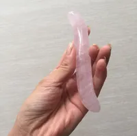 Unik Natural Rose Quartz Wand Rock Quartz Wand Healing Crystal Gift Good Polished Crafts till salu