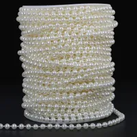 2-10 Meter / Lot Beige Angelschnur Künstliche Perlen Perlen Kette Garland Brautstrauß Für Hochzeitsfest-dekoration