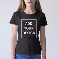 EU-maat Custom T-shirt Vrouw Voeg uw eigen ontwerp af Print The Text Picture Hoge kwaliteit 100% katoenen T-shirt