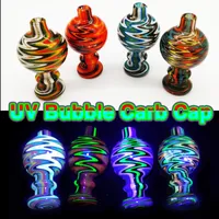 Hot Colorful Glas Bubble Cap 26mmod Glass Carb Caps voor Flat Top Quartz Banger Nagels Glas Water Bongs Pipe DAB Rigs
