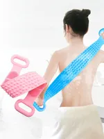 Magic Silicone Bath Towels Rubbing Back Mud Body Massage Brush Skin Clean Shower Brushes 60cm WB2237