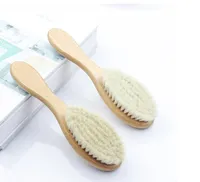 Baby Shampoo Brush Bath Bath Wool Comb Trä Solid Hauscut Hårborste Nacke Sweep Beech Oil Head Brush