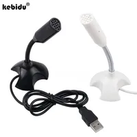 kebidu Mini portable USB réglable Microphone studio Microphone parole pied de micro Support pour PC de bureau de haute qualité